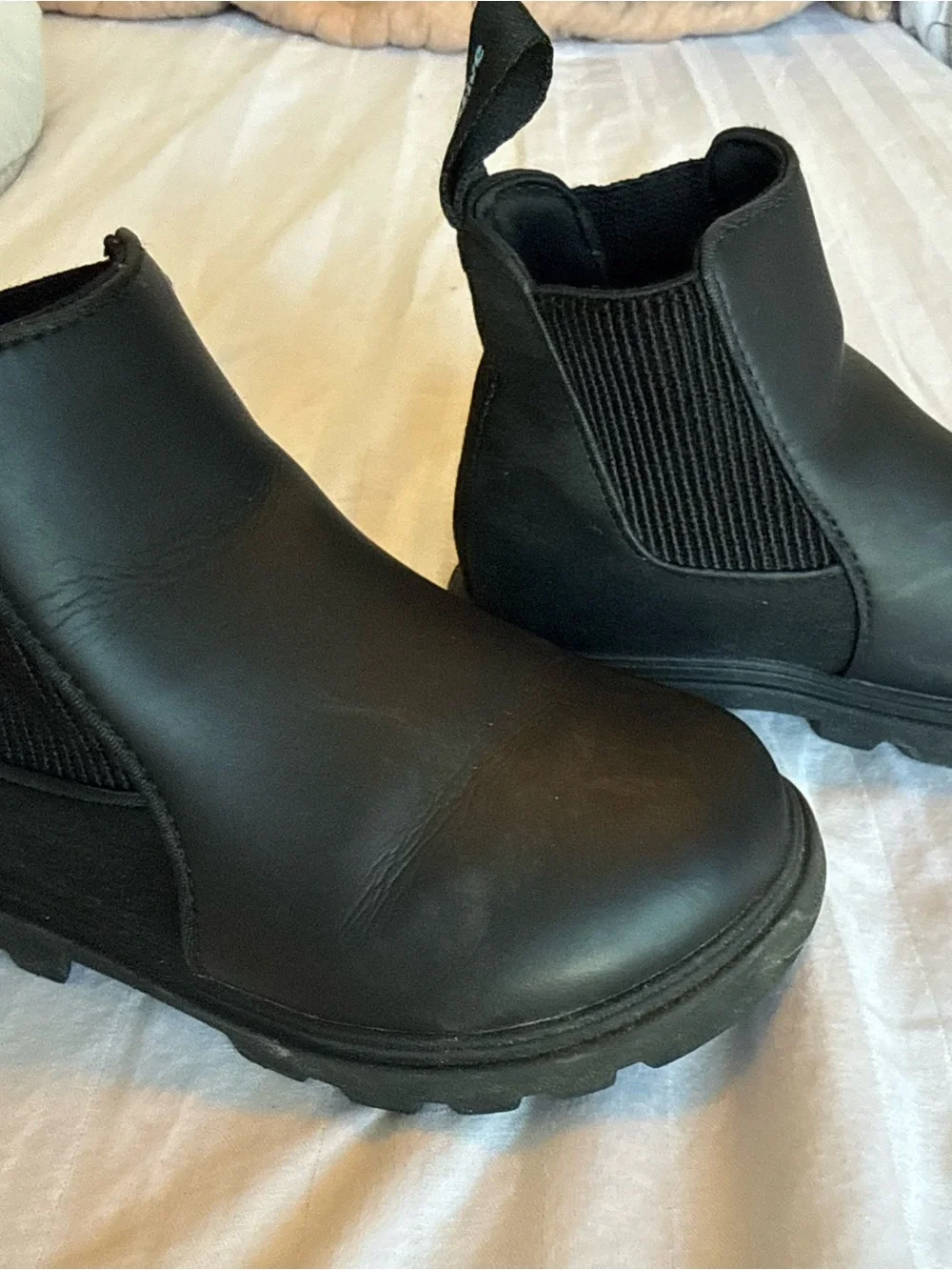 Native Kids Black Chelsea Slip-On Boots